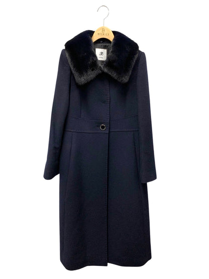 フォクシーブティック Coat Conserved Foxey 39265 コート 40 ネイビー カシミヤ ミンクファー ITU2LUDPF3CG