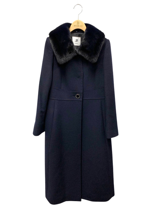 フォクシーブティック Coat Conserved Foxey 39265 コート 40 ネイビー カシミヤ ミンクファー ITU2LUDPF3CG