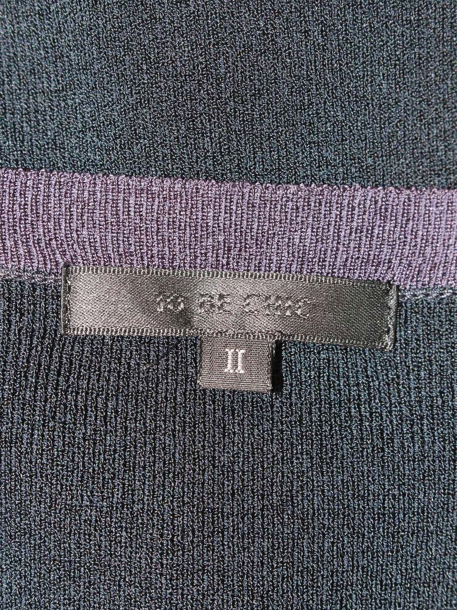 トゥービーシック W5F15-691-28 カーディガン 2 ネイビー/パープル バイカラー リボン IT435FQRU3BE