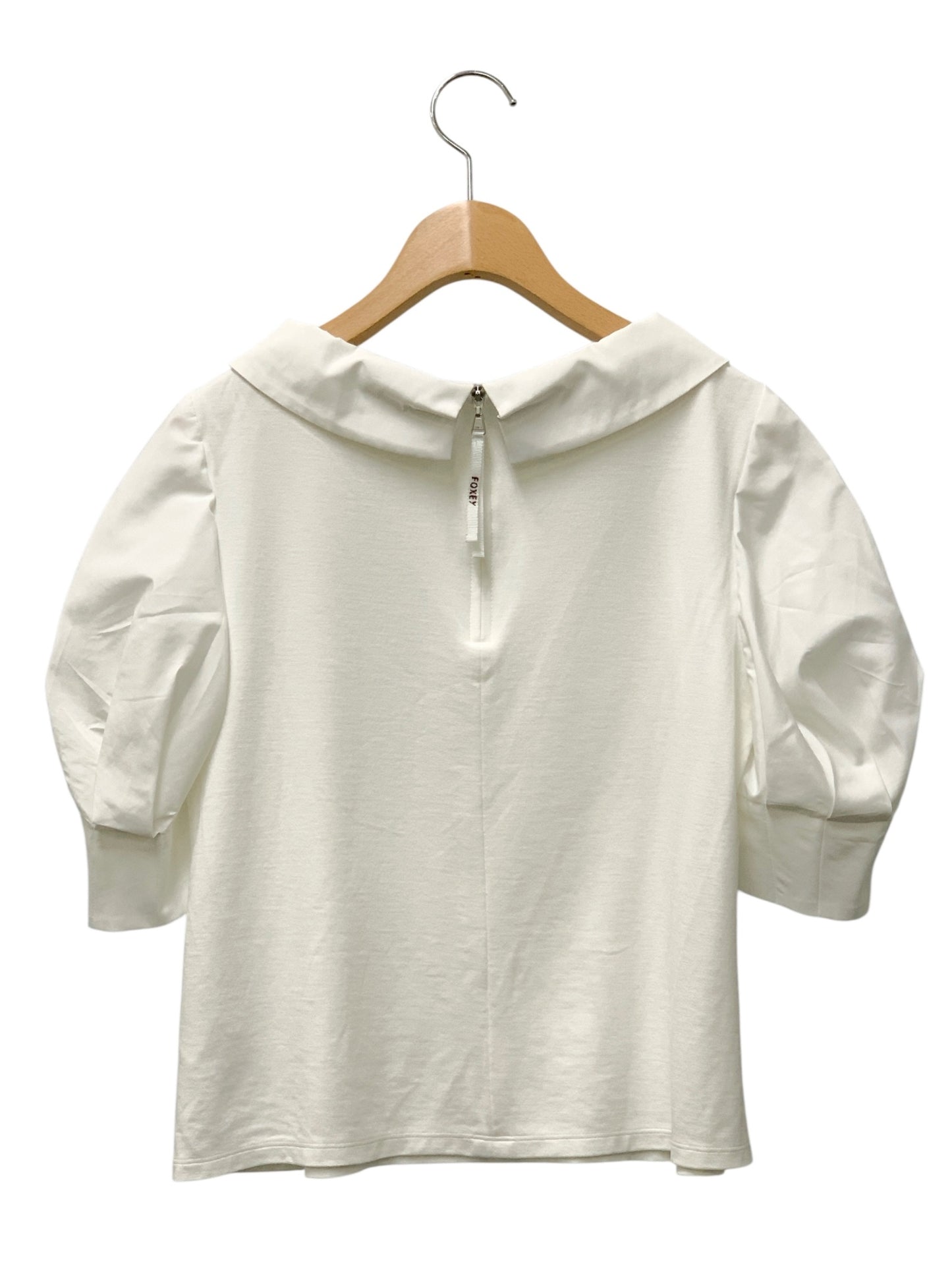 フォクシーニューヨーク Baille Top 42833 トップス 40 ホワイト ジップアップ 襟付き IT9JDQ51XH5C