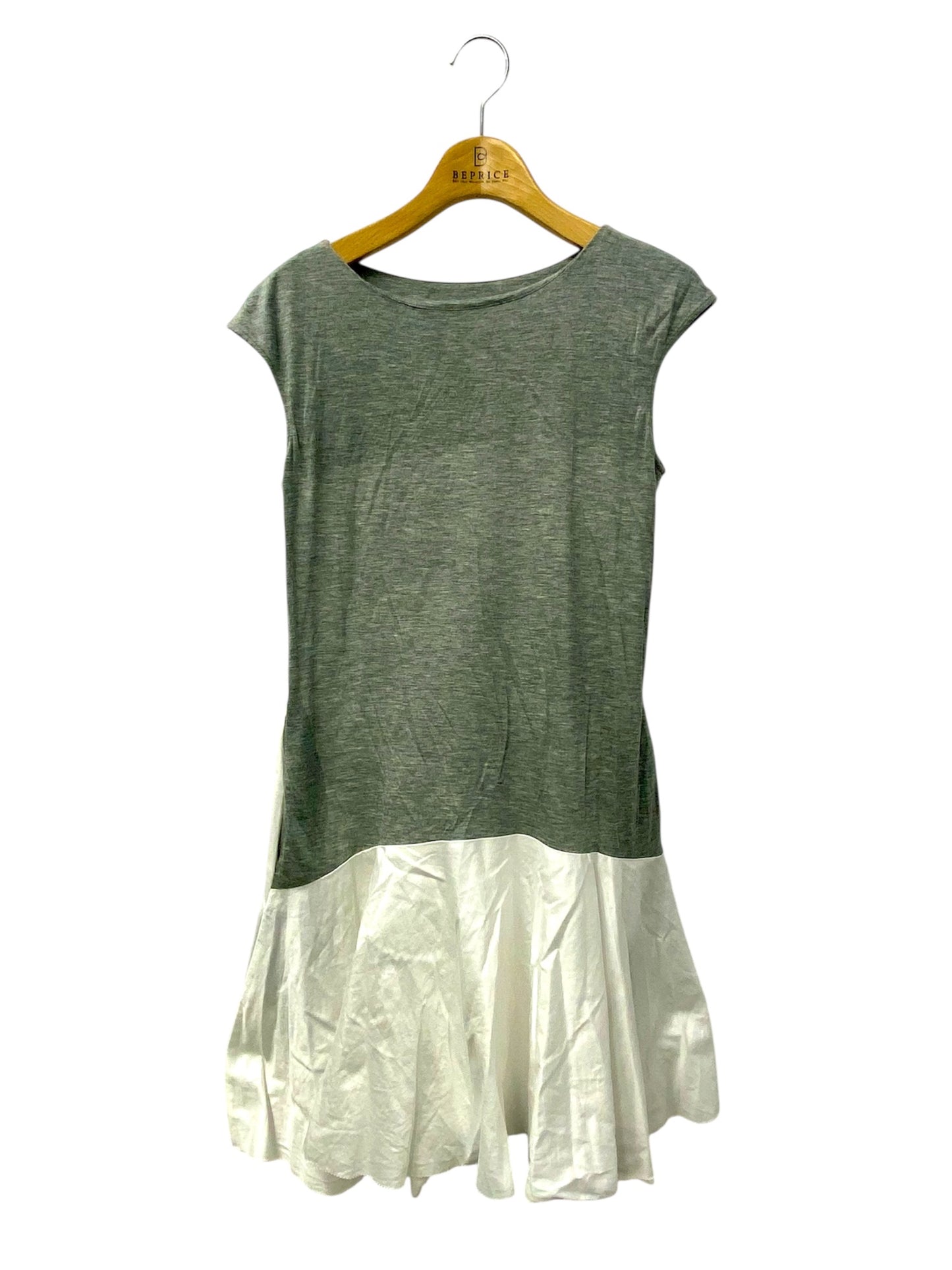 フォクシーニューヨーク collection COMBO JERSEY DRESS 34318 ワンピース 38 ホワイト フレア IT8UHH027J02