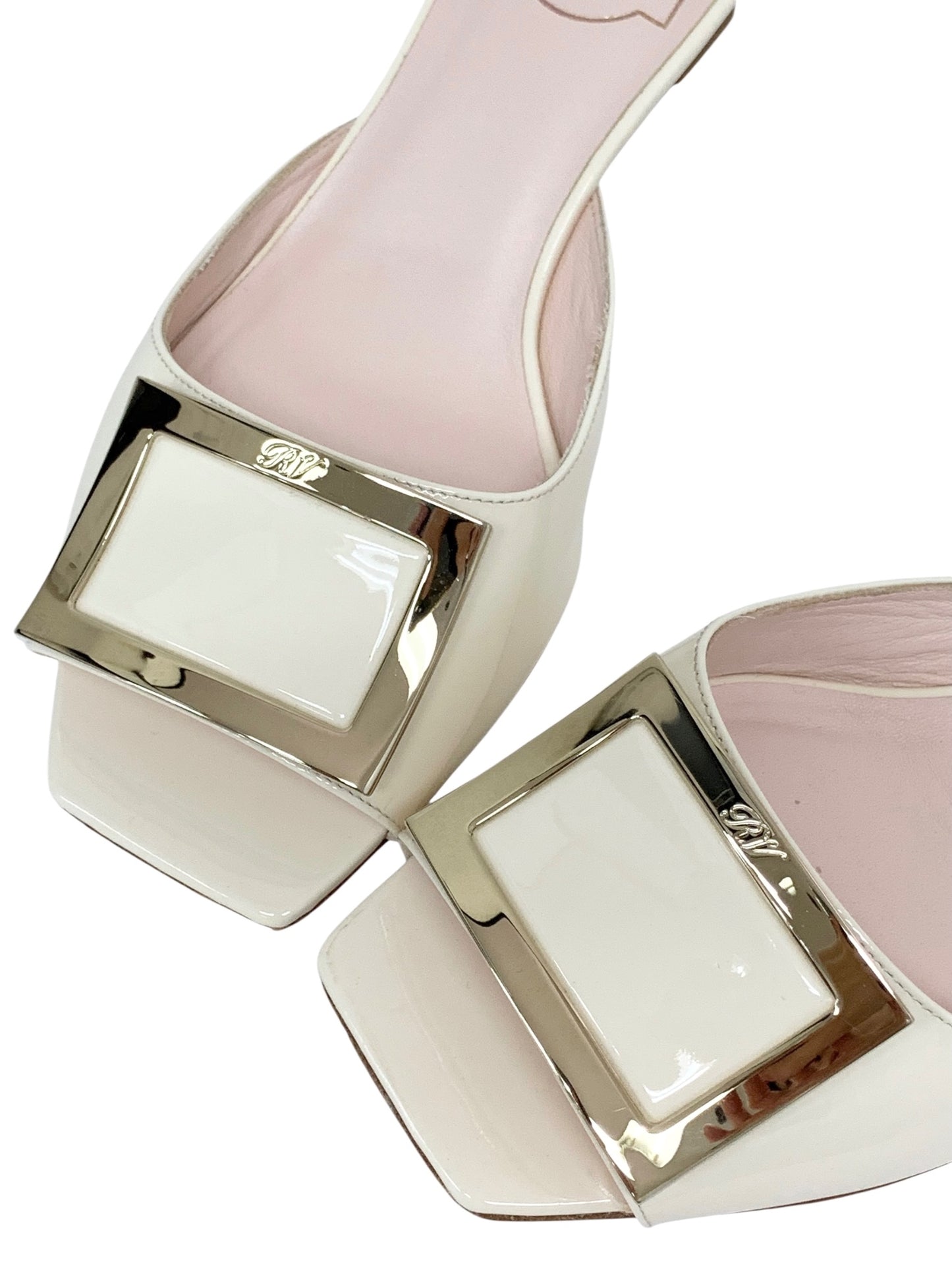 ロジェヴィヴィエ トランペット パテントレザー ミュール RVW74839190D1PC019 36 アイボリー IT4UYZBM01NG