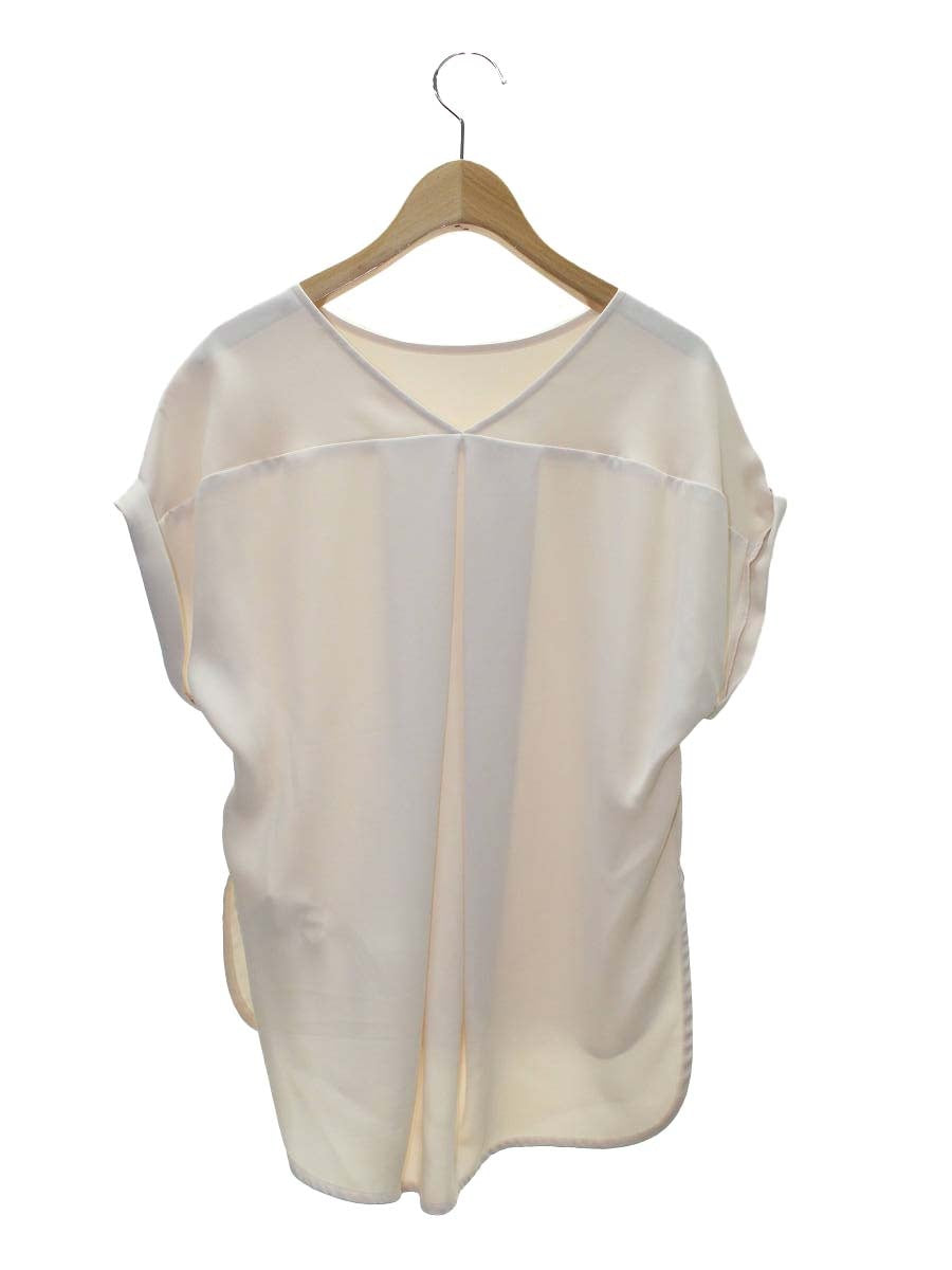 アダムエロペ GAH-0656-A 38 ベージュ フレンチスリーブ ブラウス ITU1UMBY3JG8