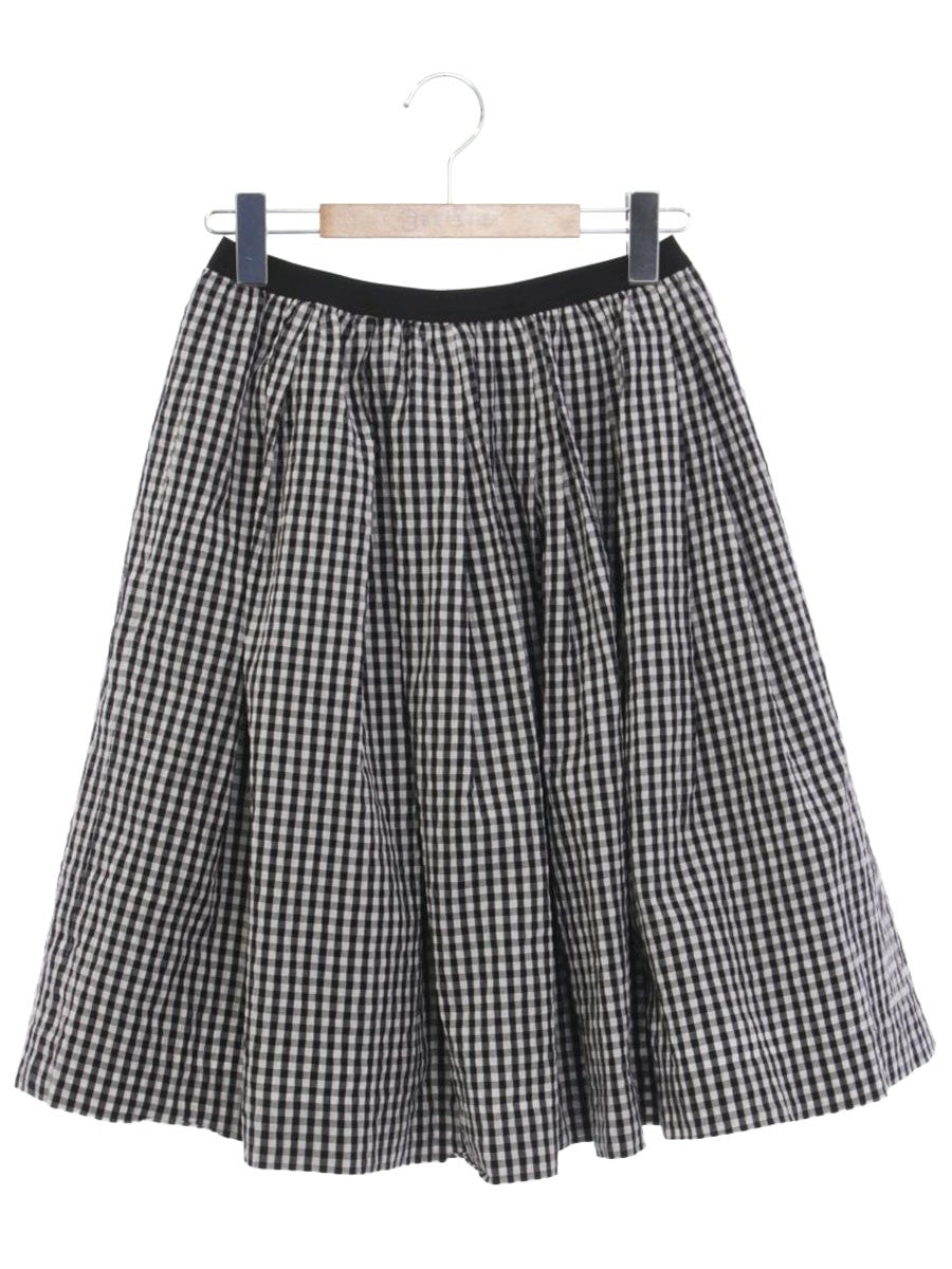 エムズグレイシー 627309 スカート 40 ホワイト ギンガムチェック IT59TDJX0XS4