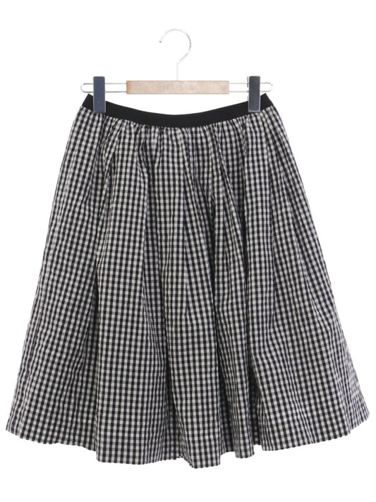 エムズグレイシー 627309 スカート 40 ホワイト ギンガムチェック IT59TDJX0XS4