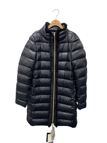 ヘルノ PI0713D 12017 9300 ダウンコート 46 ブラック ミンクファー IT4S7QV5ND4S