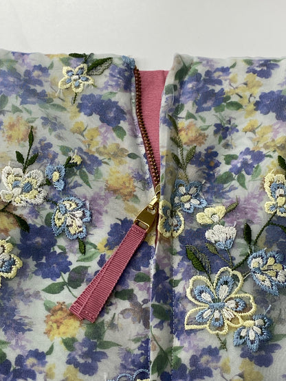 トッカ OPTOIS0120 ワンピース 2 ブルー フラワー 刺繍 IT36FHB3X22A