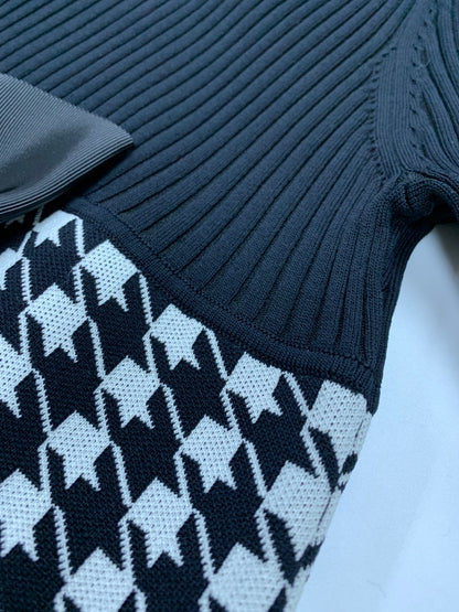 エムズグレイシー 千鳥柄ニットドレス 118606 ワンピース 38 ブラック ITIMWZKCZ69U