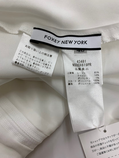 フォクシーブテック ドレス カリーナ 43481 ワンピース 40 ホワイト チェック ITS278DYTM2Q