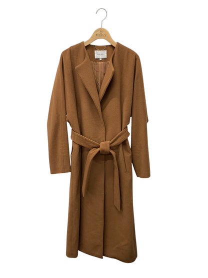 ベイジ BLUNTS  COCWKW0501 ノーカラーコート 0 ブラウン 羊毛 IT3SKE59SV58