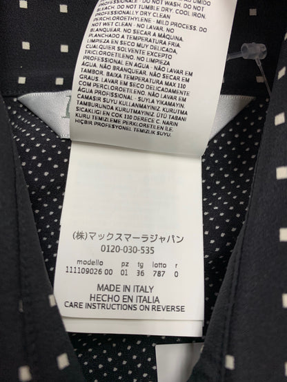 マックスマーラ 111109026 ブラウス 36 ブラック ドット フリル ITGBLNS6II5Q