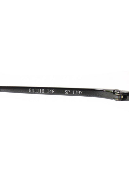 スピビー SP-1197 メガネ ブラック チタンフレーム フルリム スクエア ITDSG6PXY2QK