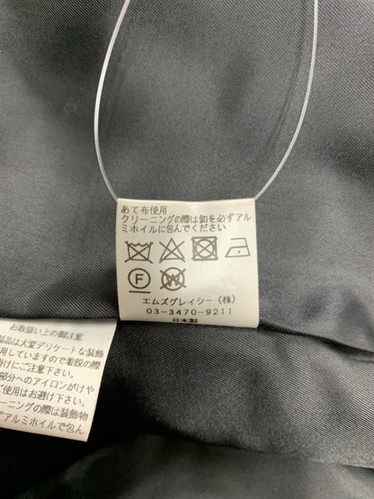 エムズグレイシー ギャザー襟レディー 019514 コート 38 ブラック アンゴラ混 ITHKLHXEV1VS