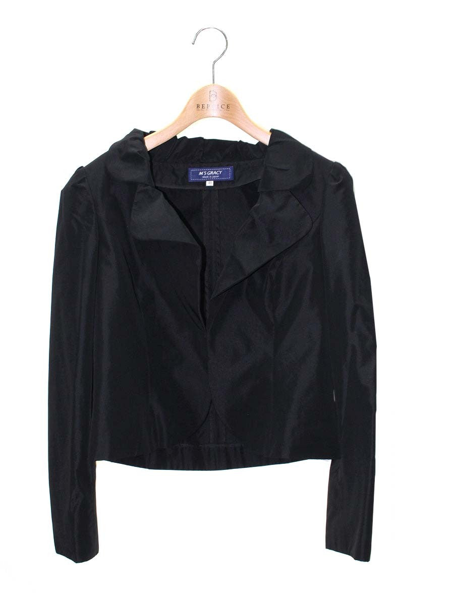 エムズグレイシー Elegant Taffeta Jacket 814503 ジャケット 40 ブラック ITDA3AOJR3RK