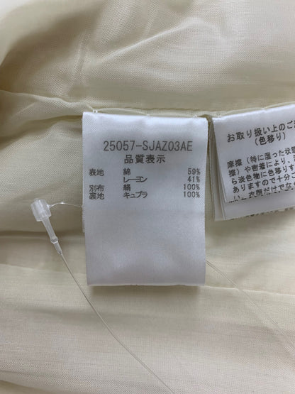 フォクシーブティック 25057 ジャケット 38 アイボリー ノーカラー ITVWOS9E1Y68