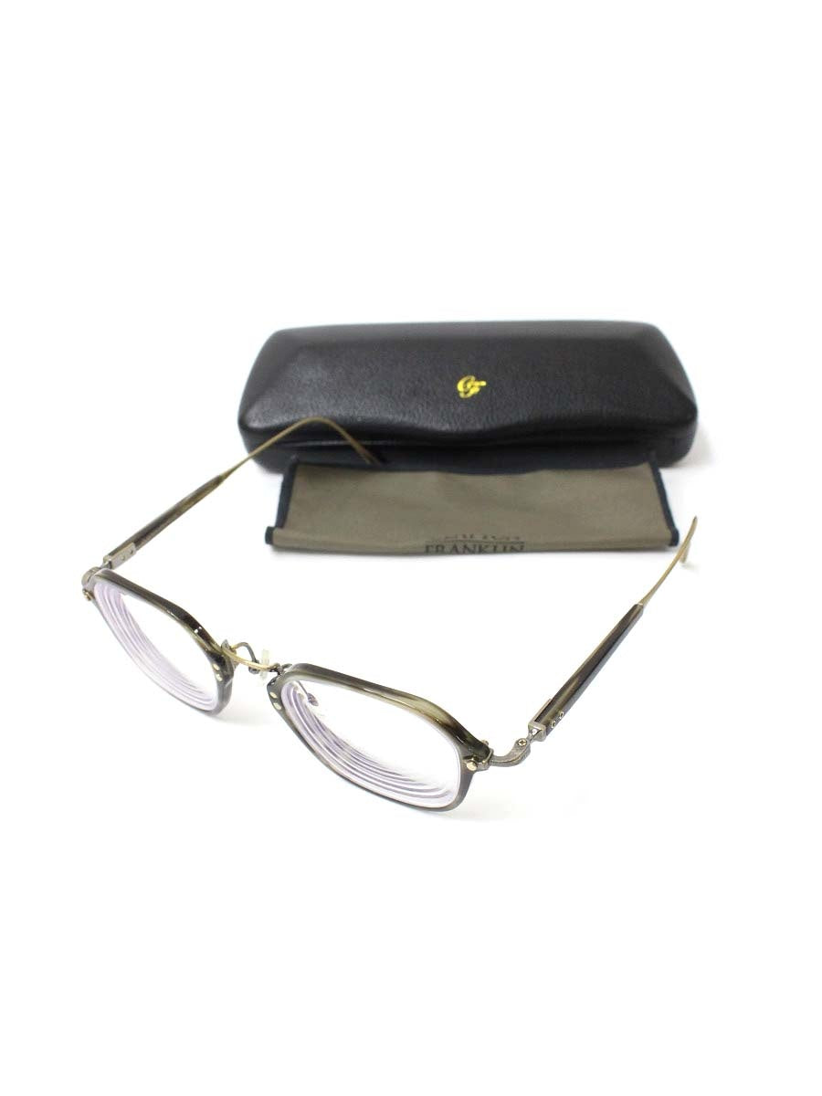 クレイトンフランクリン 654 HORN メガネ ブラウン コンビフレーム フルリム ウエリントン・ボストンシェイプコンビネーションモデル IT53AM324J1U