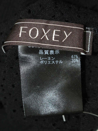 フォクシーブティック Flower Lace 33756 ニット セーター 40 ブラック ITELF4501LIS