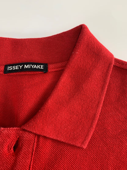 イッセイミヤケ ME33JM011 ポロシャツ Ｌ レッド 90s ITEY8AM3EDB6 【SALE】