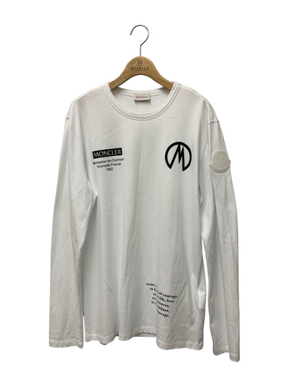 モンクレール MAGLIA T-SHIRT M/LUNGA LS T-SHIRT F20918D70710 8390T L ホワイト シリコンバッチ ロングTシャツ ITBG891QG6QG