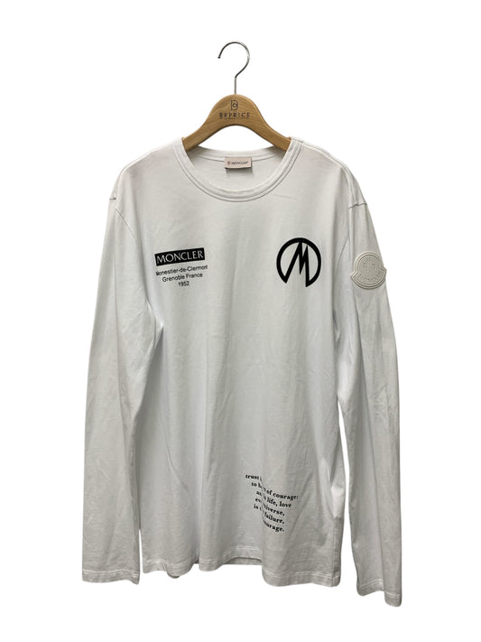 モンクレール MAGLIA T-SHIRT M/LUNGA LS T-SHIRT F20918D70710 8390T L ホワイト シリコンバッチ ロングTシャツ ITBG891QG6QG