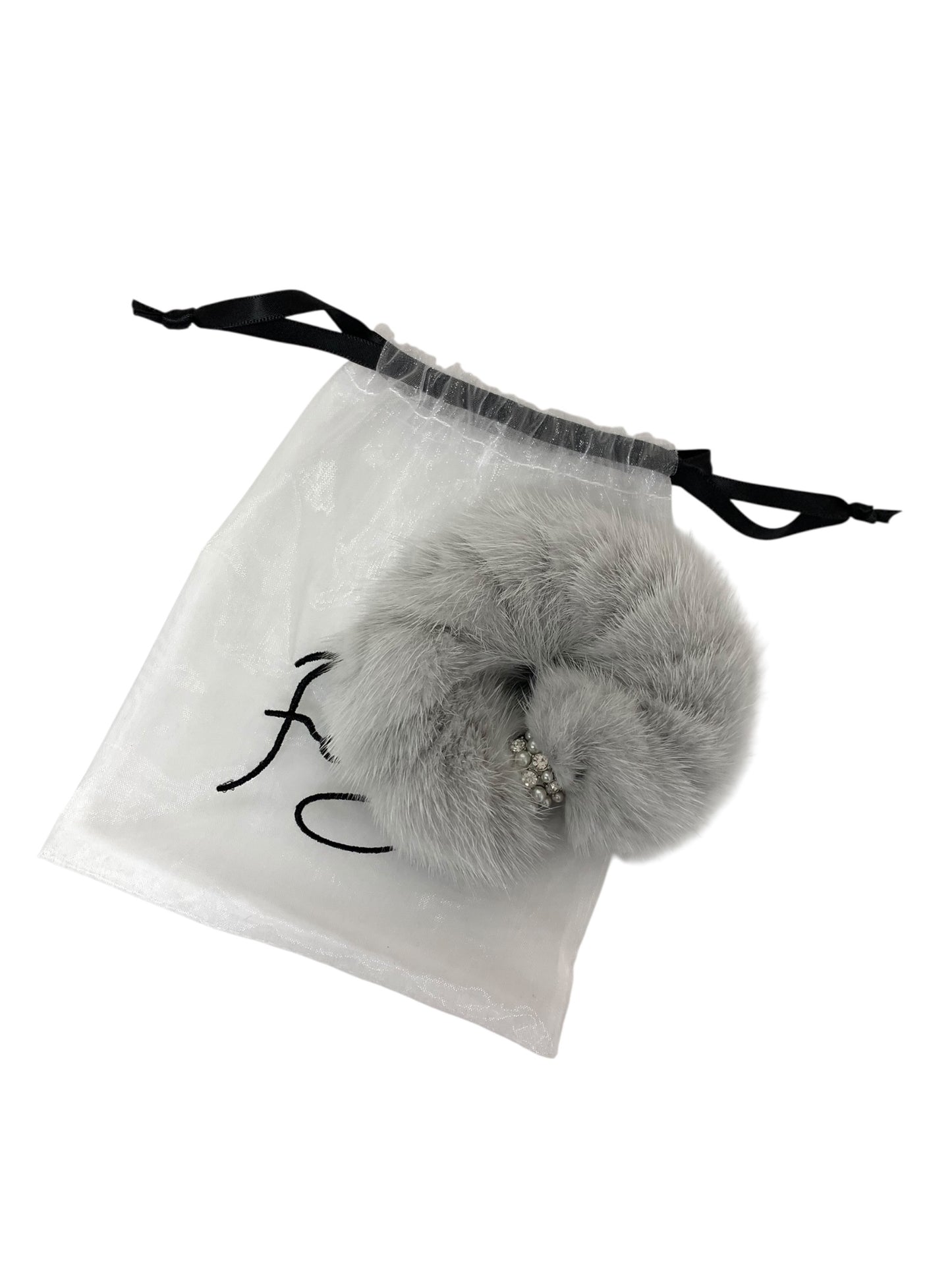 フォクシーブティック シュシュ グレー ヘアアクセサリー ミンクファー ノベルティ ITRUIT7FFWTC