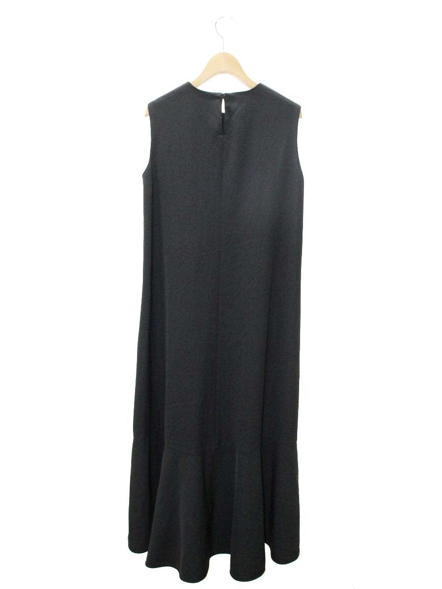 レリタージュ マルティニーク A0326FA ワンピース F ブラック アシンメトリーヘム ノースリーブ ITPUL4S81O2D