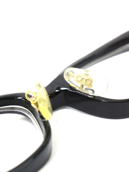 白山眼鏡店 THOM メガネ 眼鏡 ブラック/ゴールド セルフレーム フルリム ウェリントン ITHO8HO8S00T