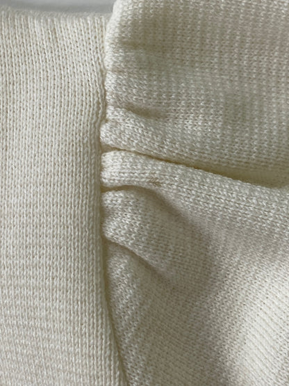 ヨリ YR2235-136AW ニット 36 ホワイト パフスリーブ ITH4O3EHZVW6