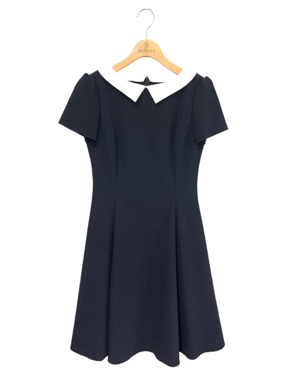 フォクシーニューヨーク New Standard Dress 42633 ワンピース 38 ネイビー 付け襟 ITH0YZBQ5YSU