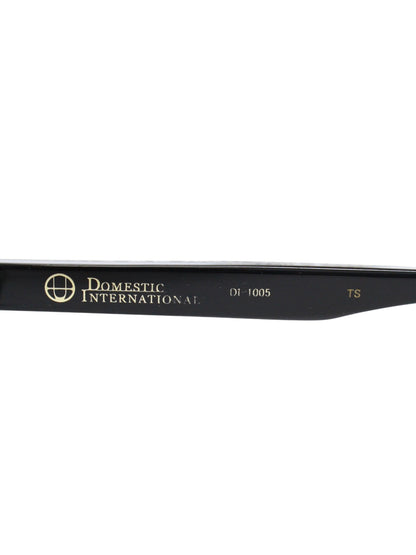 ドメスティックインターナショナル DI-1005 メガネ ブラック セルフレーム スクエア IT4NCSXJKMS4 【SALE】