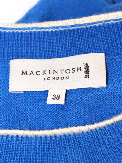 マッキントッシュロンドン ウールバイカラーニット G5N35-219-25 38 ブルー ITKD0YOJ2MSU