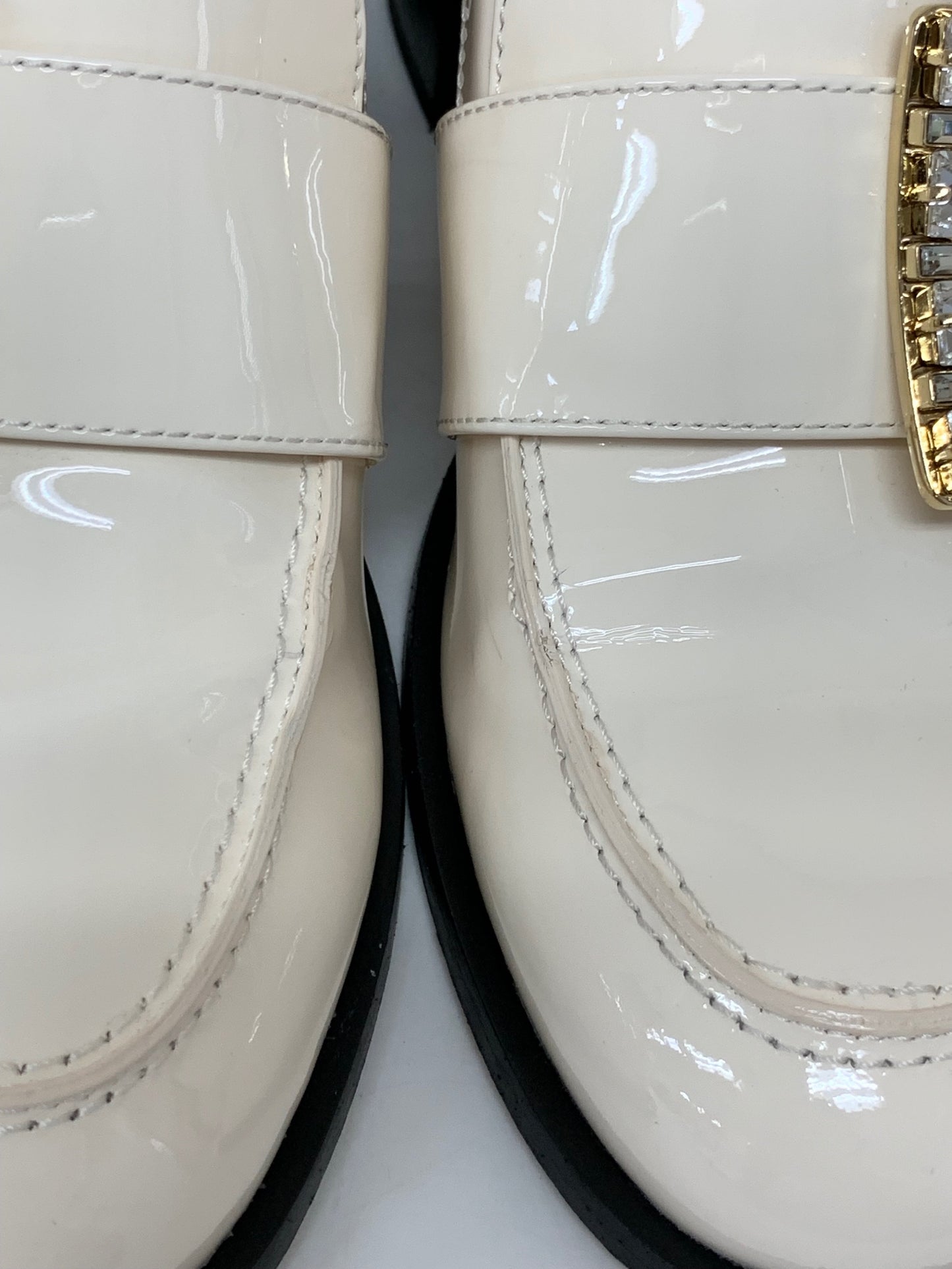 ロジェヴィヴィエ ローファー 36 アイボリー レンジャー パテントレザー クリスタル ITGKLDAU37IO