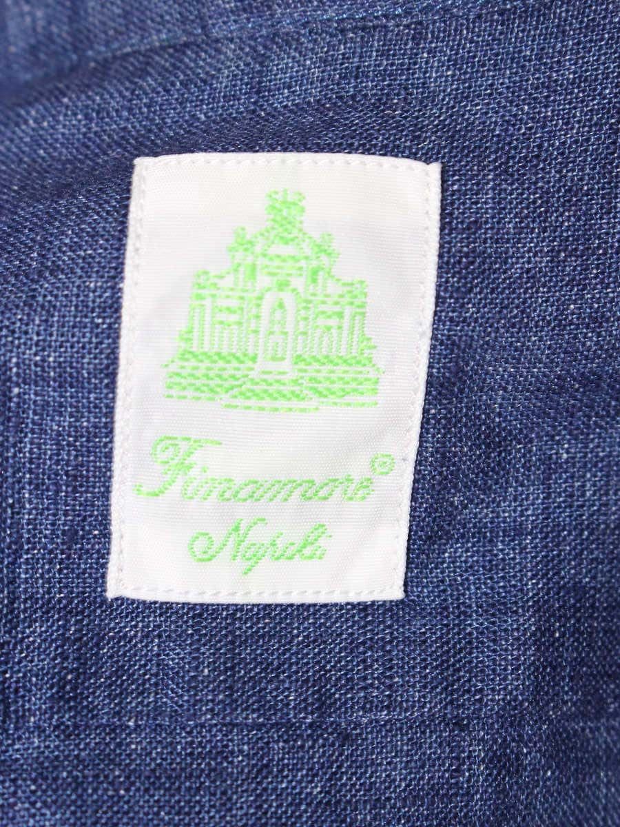 フィナモレ 29021-4 ブラウス M ブルー シャツ リネン 麻 ITPH2DK54EKY