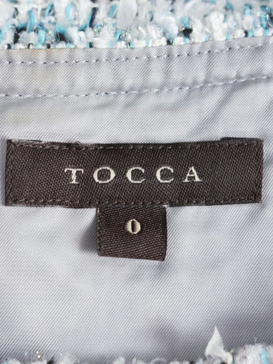 トッカ CROSTATA ドレス OPTOIW0480 ワンピース 0 ライトブルー ツイード IT6DTRPMIV8S 【SALE】