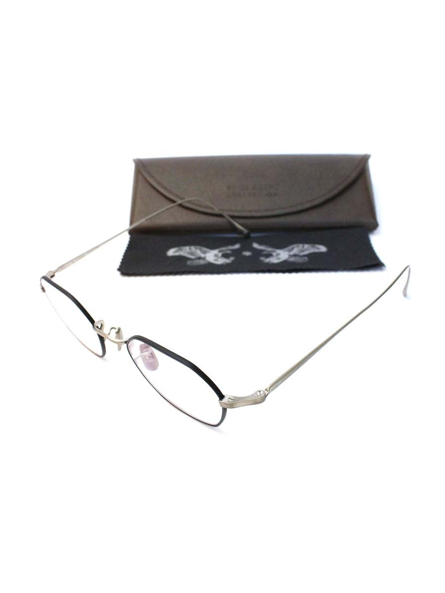 BJクラシックコレクション PREM-140 NT メガネ シルバー/ブラック ヘキサゴン メタルフレーム Pure Titanium PREMIUM C7-5R IT7ZMPTP58PI