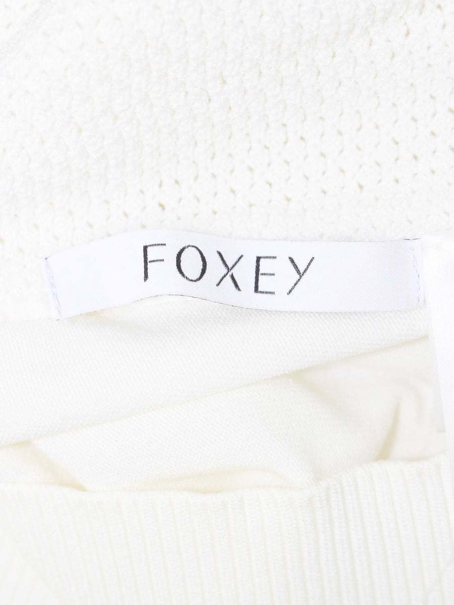 フォクシーブティック French Sable 35981 カーディガン 38 ホワイト ITVIT65RCO00