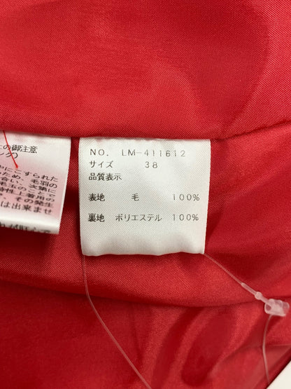 エムズグレイシー 襟元スカラップジャージーワンピース 411612 38 レッド ウール ITMICT80IYNE 【SALE】