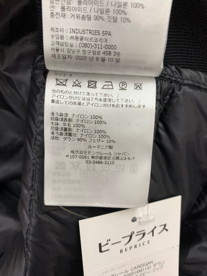 モンクレール CARDIGAN TRICOT 9B00018M1131 ダウンカーディガン S ブラック ジップアップ ITHUD0GCJUQW