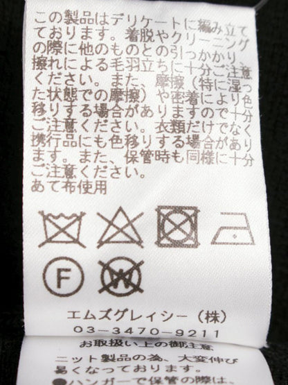 エムズグレイシー Ribbon Knit One-piece 818570 ワンピース 40 ブラック リボン ITQ9BWJYV8TQ