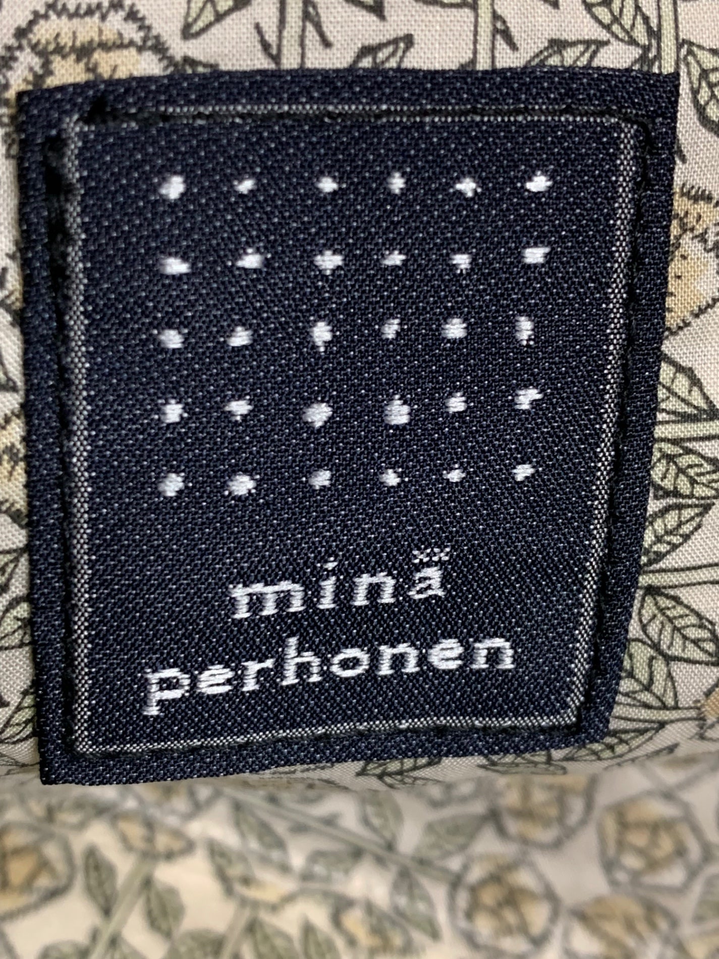 ミナペルホネン tambourine ボストンバッグ ブラウン 刺繍 ITEP5C1APX1X