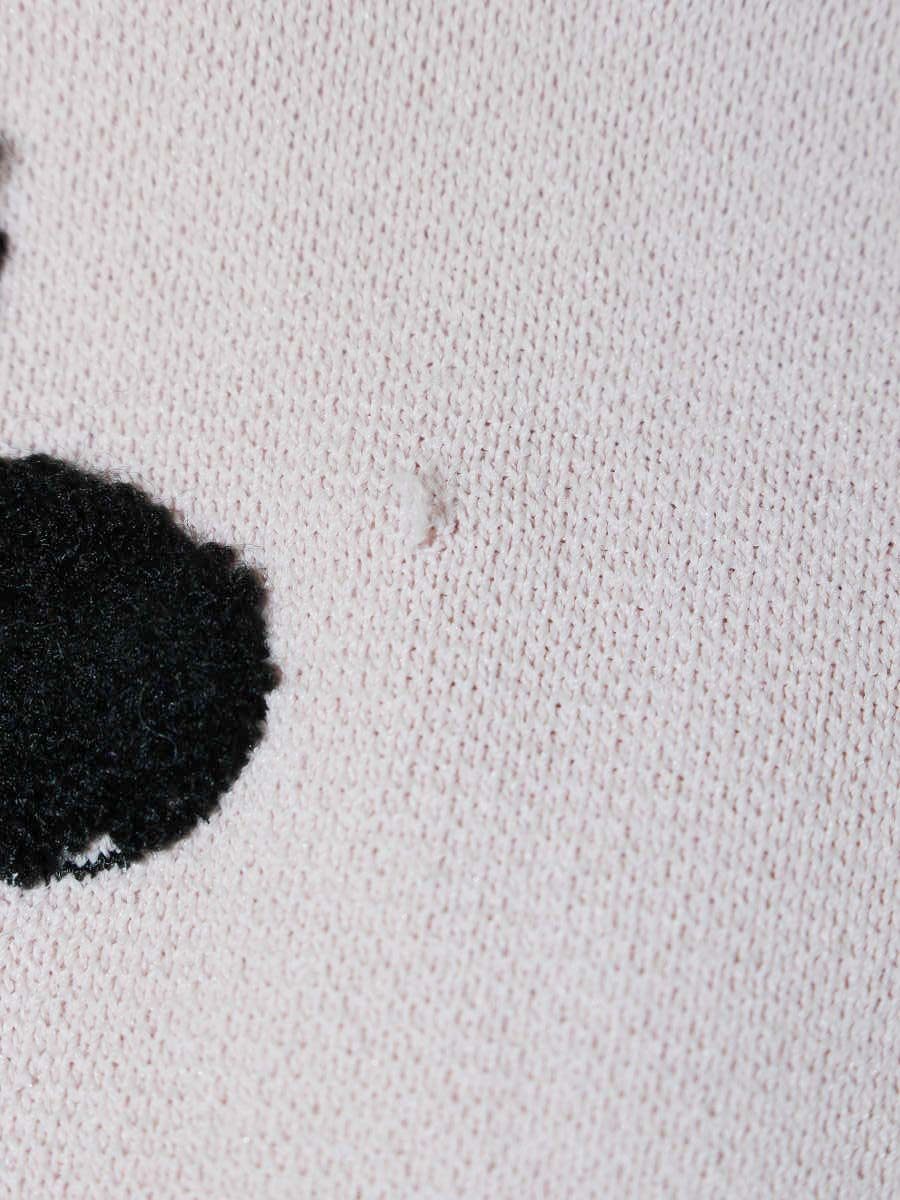 エムズグレイシー 118516 ニット 40 ピンク ハイネック フラワー ワン