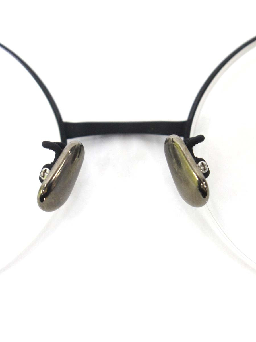 オージーバイオリバーゴールドスミス BIOLOGIST メガネ ブラック ラウンド ハーフリム メタルフレーム ITFWM7PM81BI