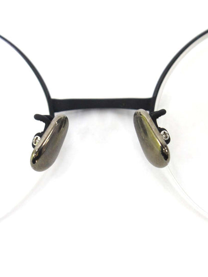 オージーバイオリバーゴールドスミス BIOLOGIST メガネ ブラック ラウンド ハーフリム メタルフレーム ITFWM7PM81BI