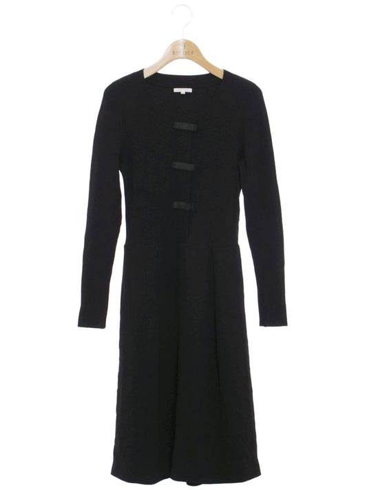 トゥービーシック UMF93-810-09 ワンピース 40 ブラック ニット グログランテープ リボン ITV37QZWPSF6