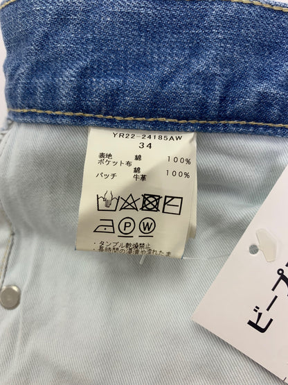 ヨリ Janeワイドデニム YR22-24185AW パンツ 34 ブルー ITOI2A9GFEDS