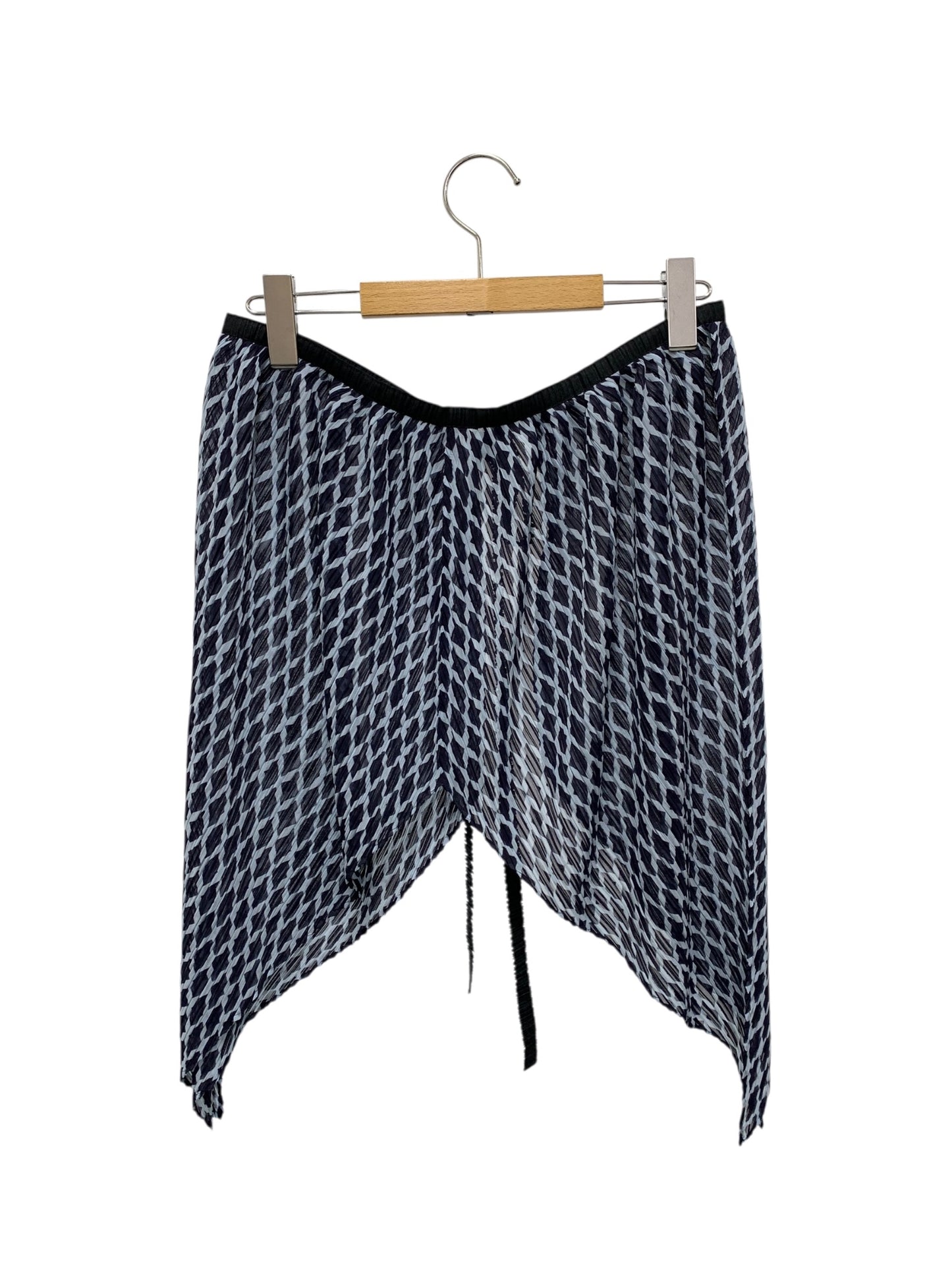 イッセイミヤケ IM42FG229 ラップスカート ブルー シアー ITJD61OWWOWR