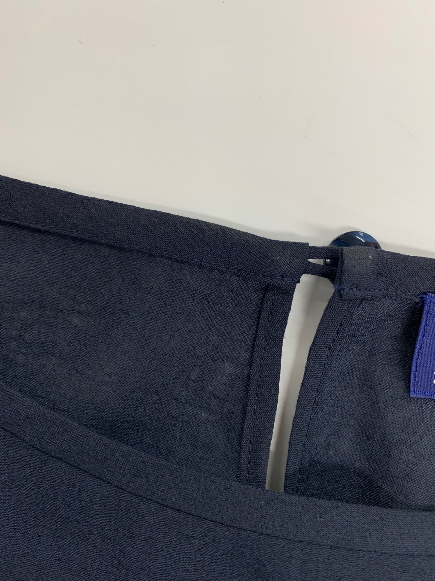 エムズグレイシー 011323 ワンピース 40 ネイビー ウエストギャザー 袖リボン ITTXKQPG3T6O