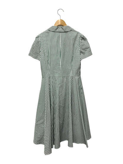 ルネ 5236070 ワンピース 36 グリーン ストライプ パール レース ITL3HCHID6W2