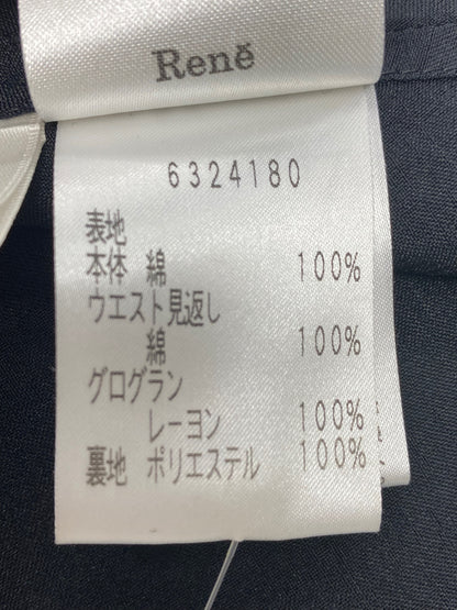 ルネ 6324180 スカート 36 ブラック カットワーク フレア ITGJGQBZWC38
