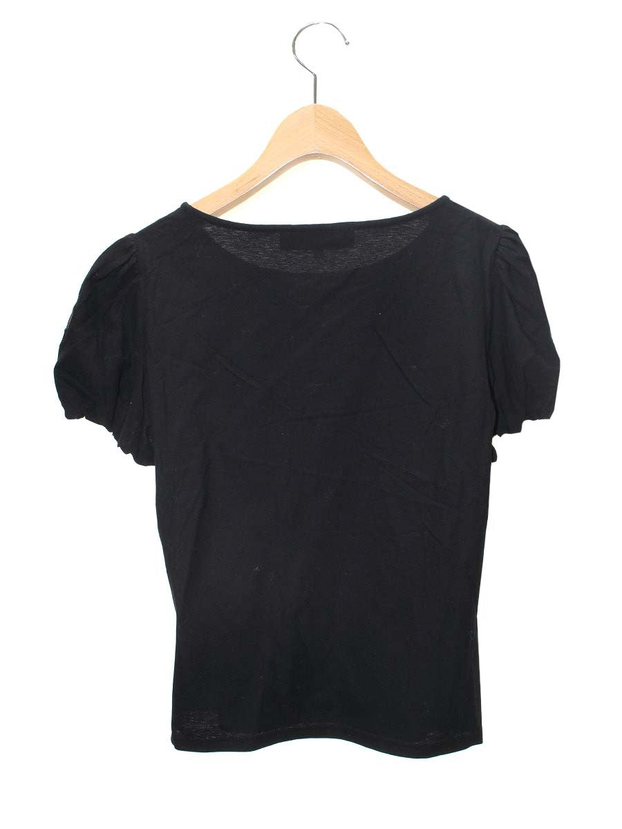 エムズグレイシー Embroidery Cut sew 915314 38 ブラック カットソー ITNVAPRZZ9J4